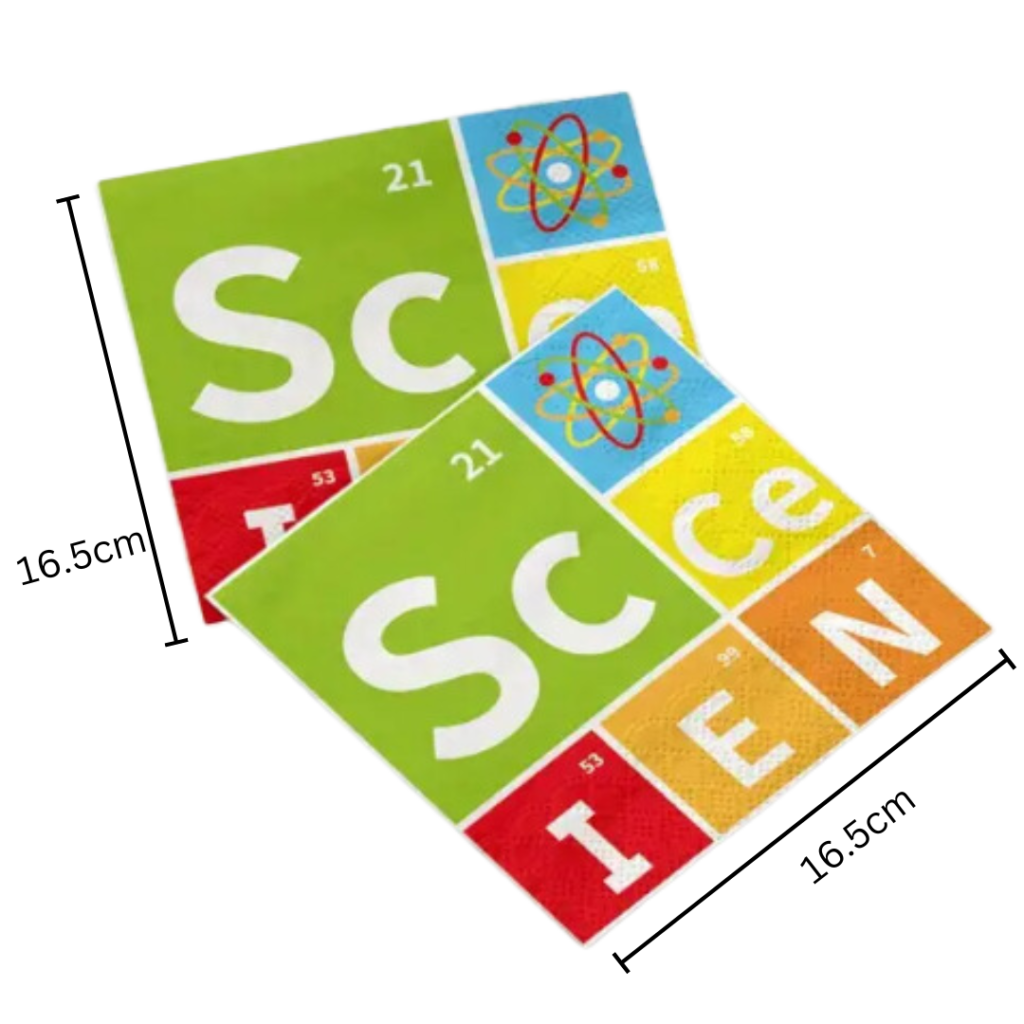 Science napkin measurements
