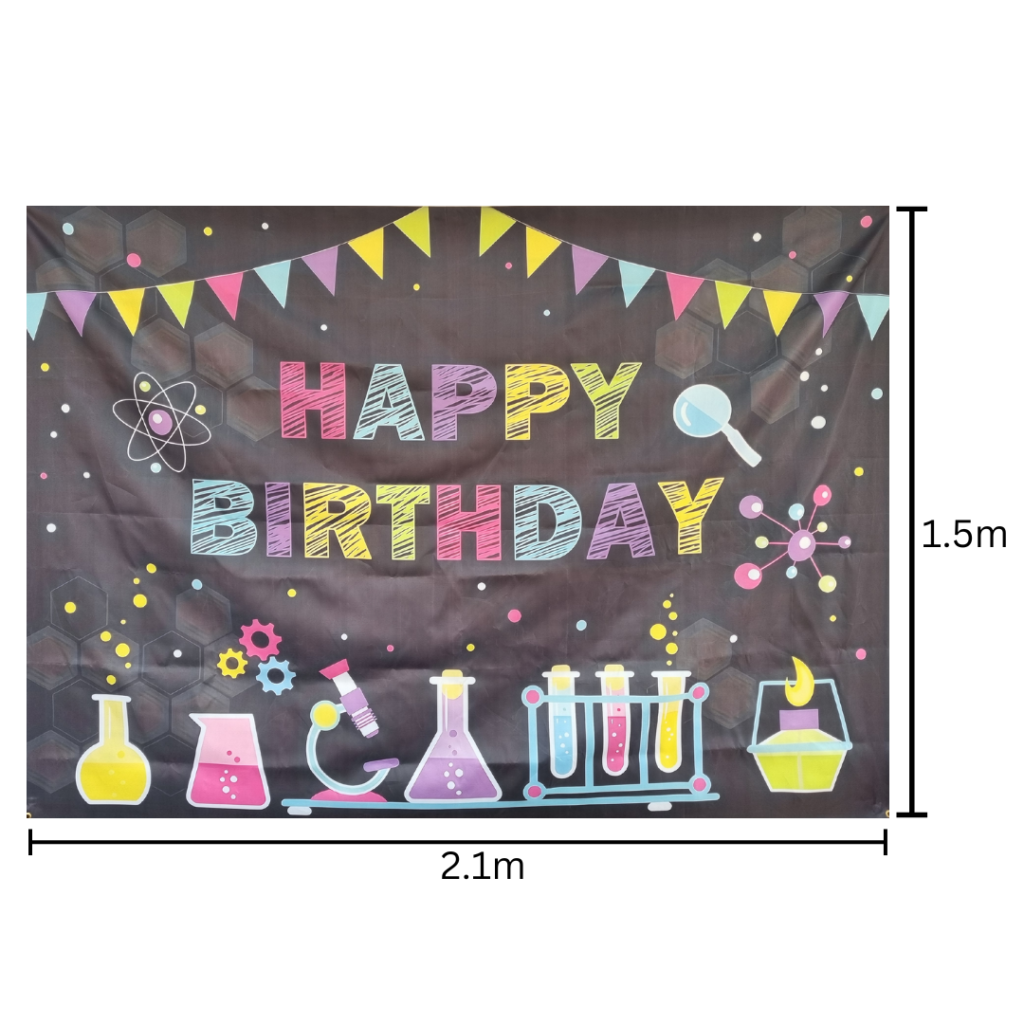 Birthday banner (design 1) measurements