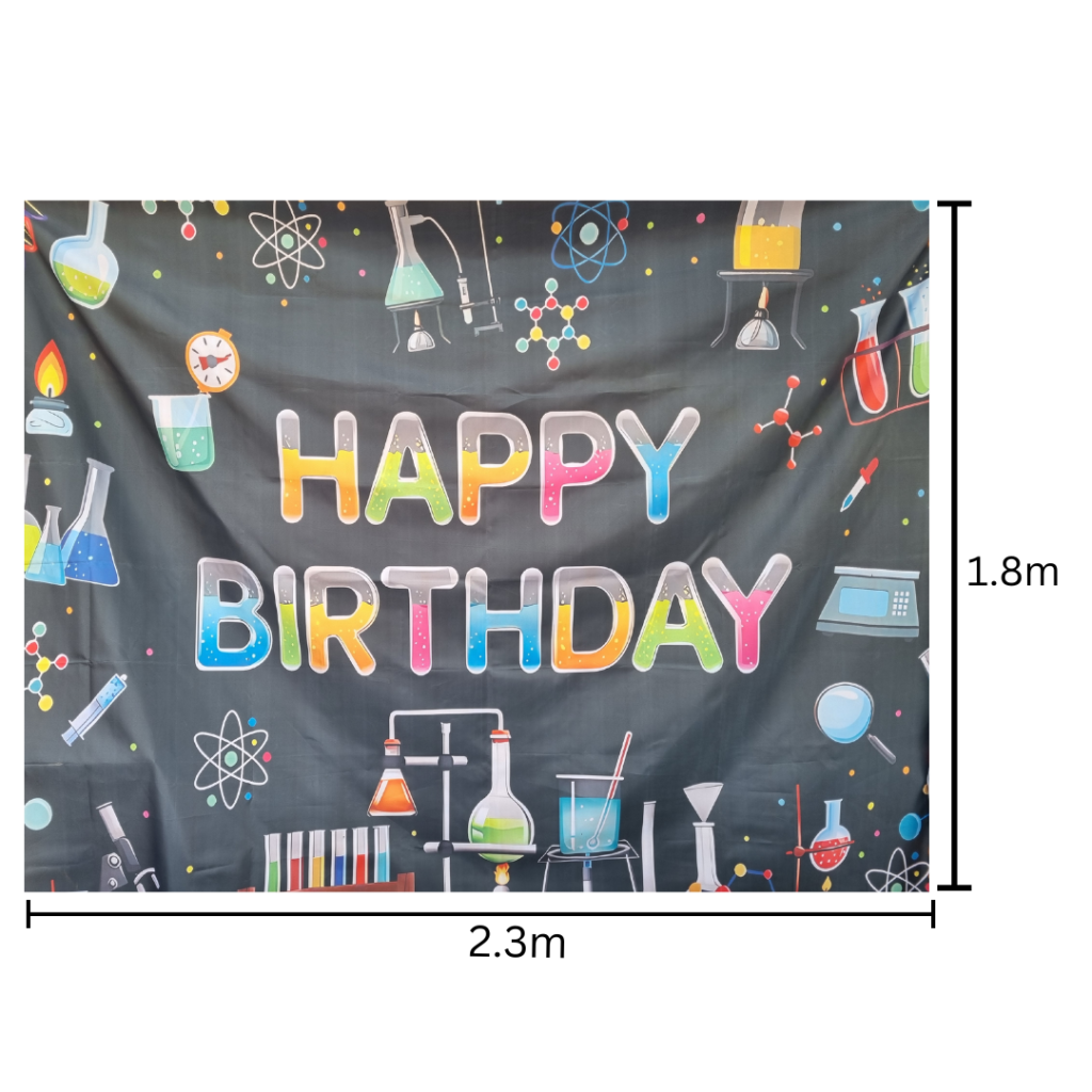 Birthday banner (design 2) measurements