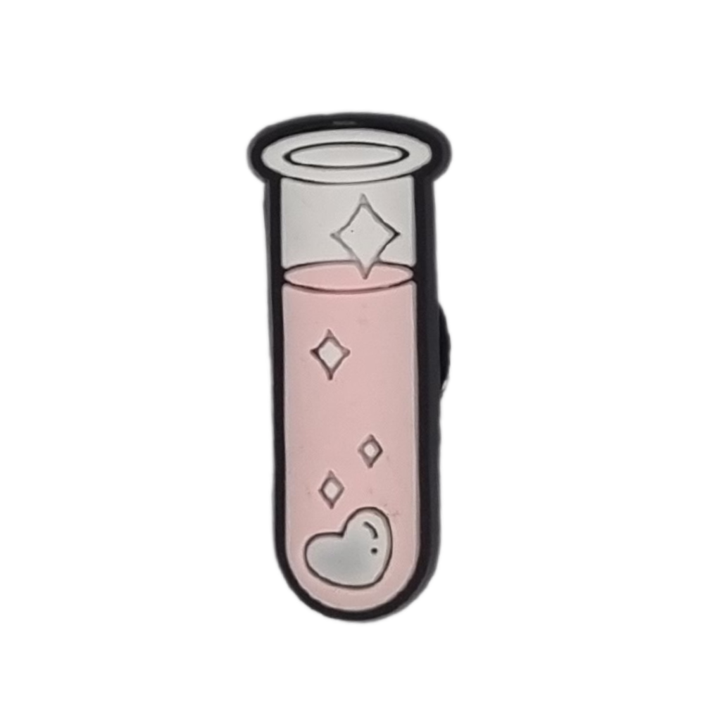 Science button 17 Pink tube
