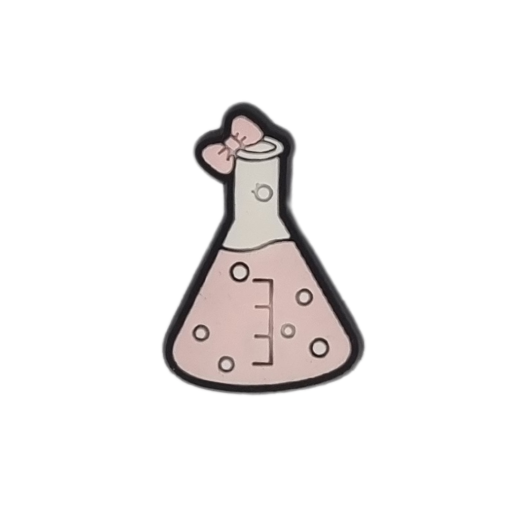 Science button 6 Pink bow